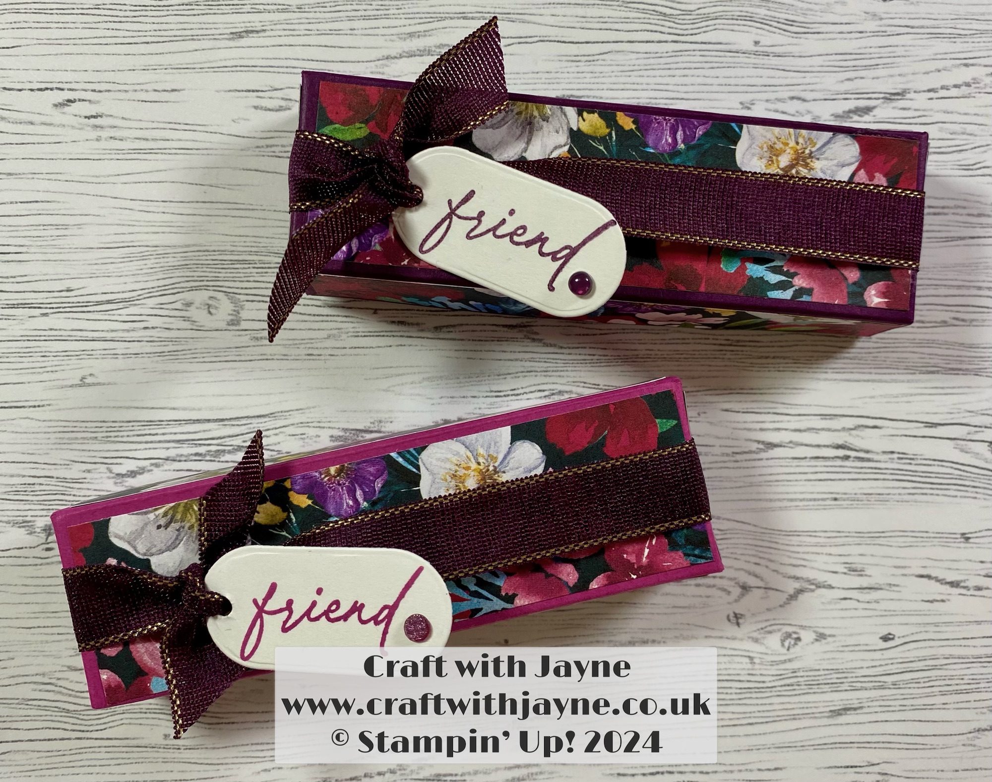 Regal Winter Mini Gift Box | Craft with Jayne | Stampin Up! – Craft ...